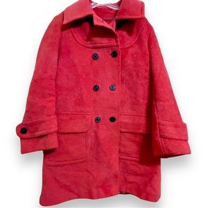 Vintage Surrey Classics Red Double Breasted Pea Coat | From Canada Rare Elegant